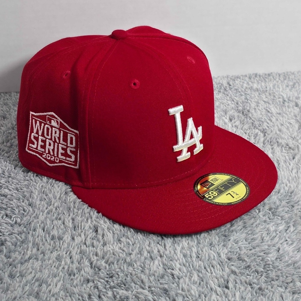 New Era 59FIFTY Los Angeles Dodgers MLB 2020 World Series Fitted 7 3/4 Hat NWT